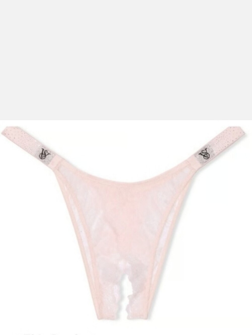 Victoria's Secret Very Sexy Scattered Shine Strap Crotchless Brazilian Panty M